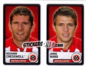 Sticker Richard Cresswell / jamie Ward - NPower Championship 2010-2011 n. 354 - Panini