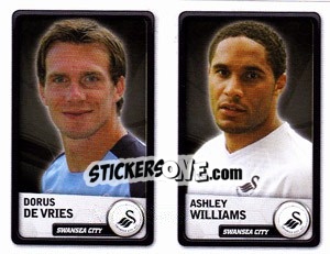 Sticker Dorus De Vries / Ashley Williams - NPower Championship 2010-2011 n. 360 - Panini