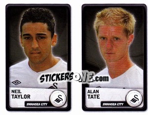 Sticker Neil Taylor / Alan Tate - NPower Championship 2010-2011 n. 361 - Panini