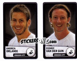 Sticker Andrea Orlandi / Cedric van Der Gun - NPower Championship 2010-2011 n. 364 - Panini