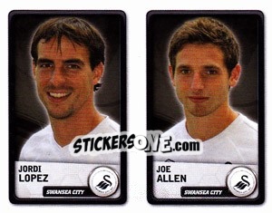 Sticker Jordi Lopez / joe Allen - NPower Championship 2010-2011 n. 365 - Panini