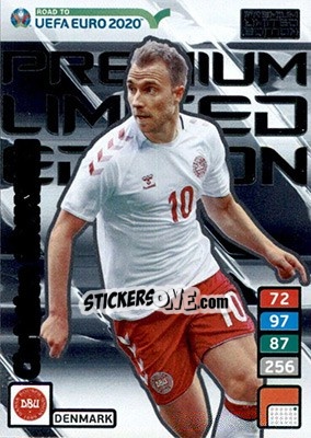 Sticker Christian Eriksen - Road to UEFA Euro 2020. Adrenalyn XL - Panini