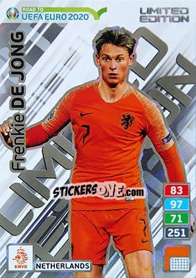 Sticker Frenkie de Jong - Road to UEFA Euro 2020. Adrenalyn XL n. LE-FDJ - Panini