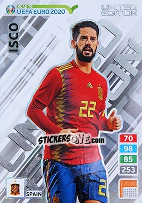 Sticker Isco - Road to UEFA Euro 2020. Adrenalyn XL n. LE-IS - Panini