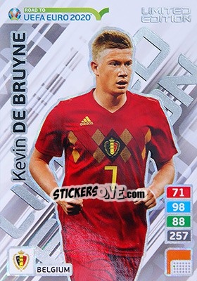 Sticker Kevin De Bruyne - Road to UEFA Euro 2020. Adrenalyn XL n. LE-KBR - Panini