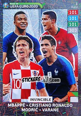 Cromo Invincible (Kylian Mbappé / Cristiano Ronaldo / Luka Modric / Raphaël Varane)