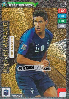 Sticker Raphaël Varane - Road to UEFA Euro 2020. Adrenalyn XL n. 5 - Panini