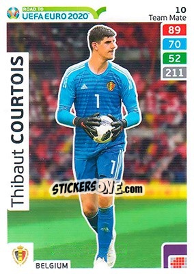Sticker Thibaut Courtois - Road to UEFA Euro 2020. Adrenalyn XL - Panini
