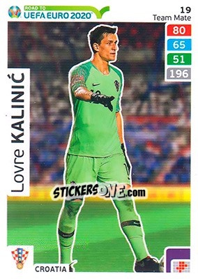 Sticker Lovre Kalinic - Road to UEFA Euro 2020. Adrenalyn XL n. 19 - Panini