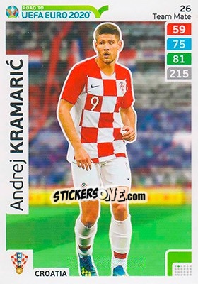 Sticker Andrej Kramaric - Road to UEFA Euro 2020. Adrenalyn XL n. 26 - Panini