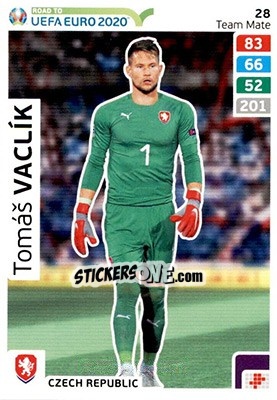 Sticker Tomáš Vaclík - Road to UEFA Euro 2020. Adrenalyn XL n. 28 - Panini