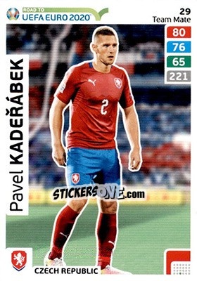 Sticker Pavel Kadeřábek - Road to UEFA Euro 2020. Adrenalyn XL n. 29 - Panini