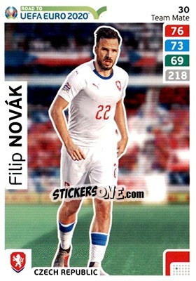 Sticker Filip Novák - Road to UEFA Euro 2020. Adrenalyn XL n. 30 - Panini