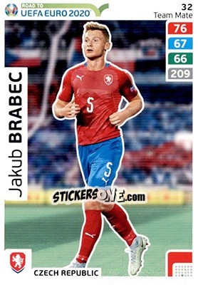 Cromo Jakub Brabec - Road to UEFA Euro 2020. Adrenalyn XL n. 32 - Panini