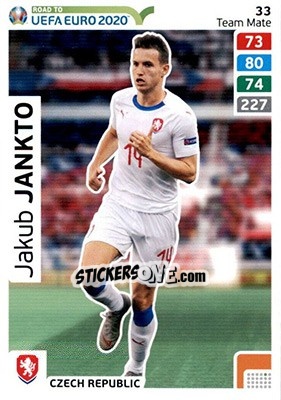 Sticker Jakub Jankto - Road to UEFA Euro 2020. Adrenalyn XL - Panini