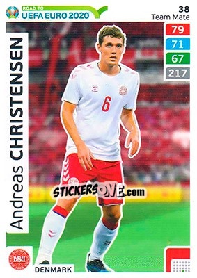 Sticker Andreas Christensen - Road to UEFA Euro 2020. Adrenalyn XL - Panini