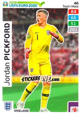 Sticker Jordan Pickford - Road to UEFA Euro 2020. Adrenalyn XL - Panini