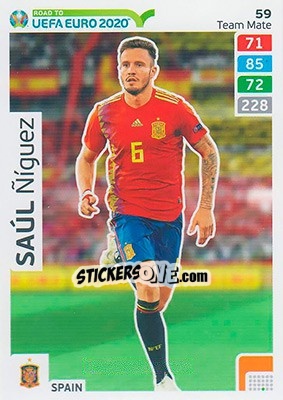Sticker Saúl Ñíguez - Road to UEFA Euro 2020. Adrenalyn XL n. 59 - Panini