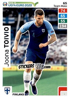 Sticker Joona Toivio - Road to UEFA Euro 2020. Adrenalyn XL n. 65 - Panini