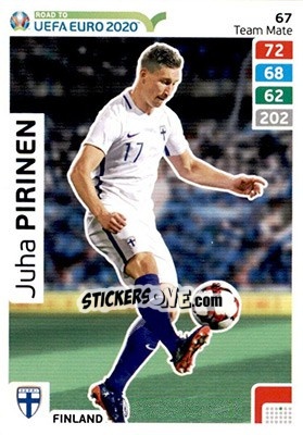 Sticker Juha Pirinen - Road to UEFA Euro 2020. Adrenalyn XL n. 67 - Panini