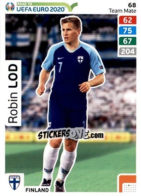 Sticker Robin Lod - Road to UEFA Euro 2020. Adrenalyn XL n. 68 - Panini