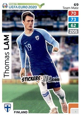 Sticker Thomas Lam - Road to UEFA Euro 2020. Adrenalyn XL n. 69 - Panini