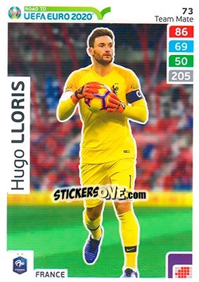 Sticker Hugo Lloris - Road to UEFA Euro 2020. Adrenalyn XL n. 73 - Panini