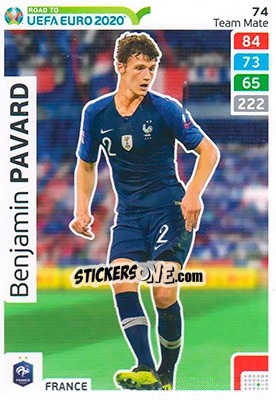 Sticker Benjamin Pavard - Road to UEFA Euro 2020. Adrenalyn XL n. 74 - Panini