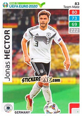 Sticker Jonas Hector - Road to UEFA Euro 2020. Adrenalyn XL n. 83 - Panini