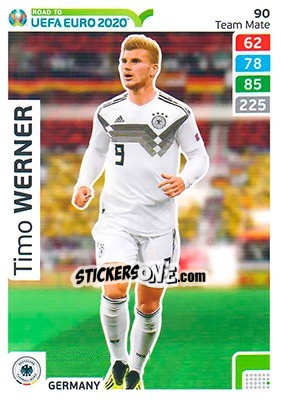 Sticker Timo Werner - Road to UEFA Euro 2020. Adrenalyn XL n. 90 - Panini
