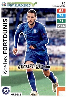 Sticker Kostas Fortounis - Road to UEFA Euro 2020. Adrenalyn XL - Panini