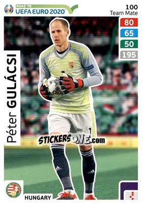 Sticker Péter Gulácsi - Road to UEFA Euro 2020. Adrenalyn XL n. 100 - Panini
