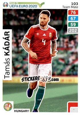 Sticker Tamás Kádár - Road to UEFA Euro 2020. Adrenalyn XL n. 103 - Panini