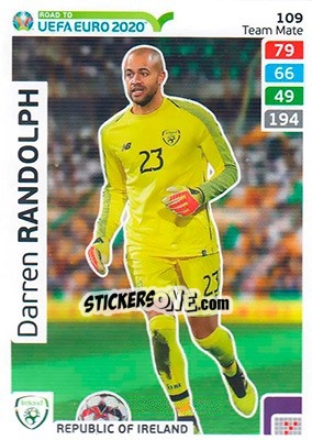 Sticker Darren Randolph - Road to UEFA Euro 2020. Adrenalyn XL - Panini