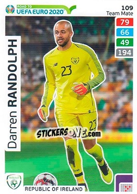 Sticker Darren Randolph - Road to UEFA Euro 2020. Adrenalyn XL n. 109 - Panini