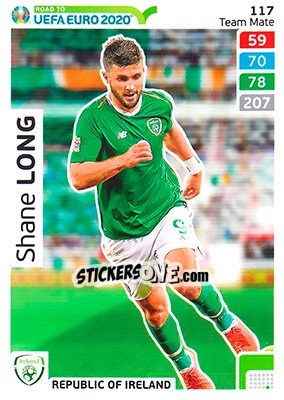 Sticker Shane Long - Road to UEFA Euro 2020. Adrenalyn XL n. 117 - Panini