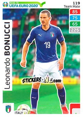 Sticker Leonardo Bonucci - Road to UEFA Euro 2020. Adrenalyn XL - Panini