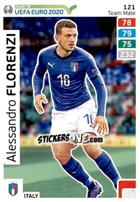 Sticker Alessandro Florenzi - Road to UEFA Euro 2020. Adrenalyn XL n. 121 - Panini