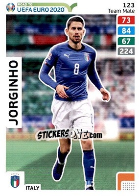 Sticker Jorginho - Road to UEFA Euro 2020. Adrenalyn XL n. 123 - Panini