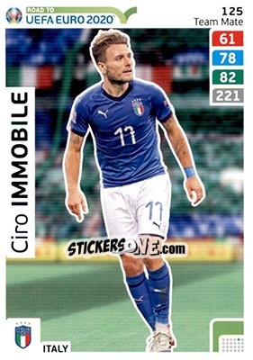 Sticker Ciro Immobile - Road to UEFA Euro 2020. Adrenalyn XL n. 125 - Panini
