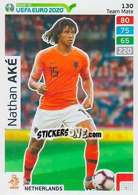 Figurina Nathan Aké - Road to UEFA Euro 2020. Adrenalyn XL - Panini