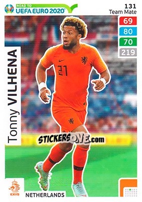 Sticker Tonny Vilhena - Road to UEFA Euro 2020. Adrenalyn XL n. 131 - Panini