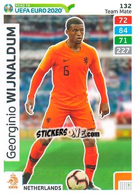 Figurina Georginio Wijnaldum - Road to UEFA Euro 2020. Adrenalyn XL - Panini