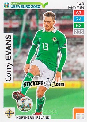 Sticker Corry Evans - Road to UEFA Euro 2020. Adrenalyn XL - Panini