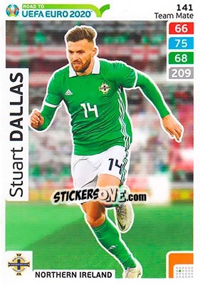Sticker Stuart Dallas - Road to UEFA Euro 2020. Adrenalyn XL n. 141 - Panini