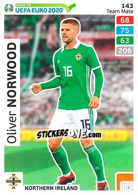 Sticker Oliver Norwood - Road to UEFA Euro 2020. Adrenalyn XL - Panini