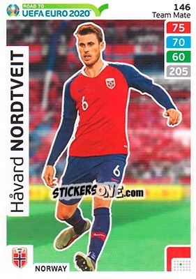 Cromo Håvard Nordtveit - Road to UEFA Euro 2020. Adrenalyn XL - Panini