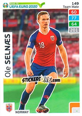 Sticker Ole Selnæs - Road to UEFA Euro 2020. Adrenalyn XL n. 149 - Panini