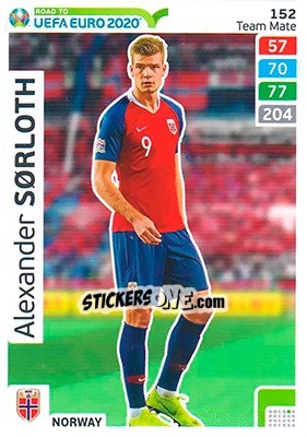 Sticker Alexander Sörloth - Road to UEFA Euro 2020. Adrenalyn XL n. 152 - Panini