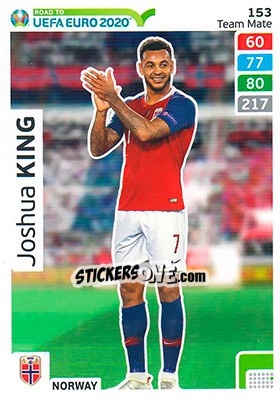 Sticker Joshua King - Road to UEFA Euro 2020. Adrenalyn XL n. 153 - Panini